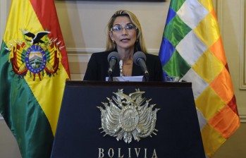 Presidenta interina de Bolivia. FOTO: AFP