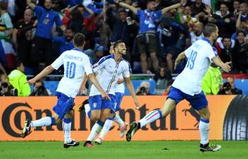 Italia derrotó 2-0 a Bélgica en su primer partido de la Eurocopa. FOTO AFP
