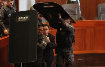 La Corte Suprema condenó a la exdirectora del DAS María del Pilar Hurtado a 14 años de cárcel y al exsecretario General de Presidencia, Bernardo Moreno, a 8 años de casa por cárcel. FOTO COLPRENSA
