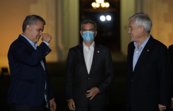 Presidente Iván Duque junto a su homólogo Sebastián Piñera. Chile transferirá la presidencia temporal de la Alianza del Pacífico y de Prosur a Colombia. FOTO: EFE