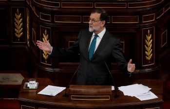 Rajoy estaba bajo presión desde que la justicia consideró probadas dos tramas de corrupción en el oficialismo. FOTO REUTERS