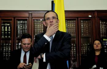 El presidente del Congreso ofreció una rueda de prensa FOTO COLPRENSA