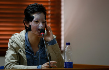 Natalia Ponce declaró en el juicio a su agresor. FOTO Colprensa