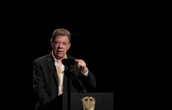 Juan Manuel Santos, presidente de Colombia, reconoce que entre el 6 % y el 7 % de los guerrilleros de las Farc no entregaron sus armas y continúan delinquiendo. FOTO COLPRENSA