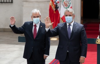 El presidente de Chile, Sebastián Piñera, y el presidente de Colombia, Iván Duque. FOTO Colprensa