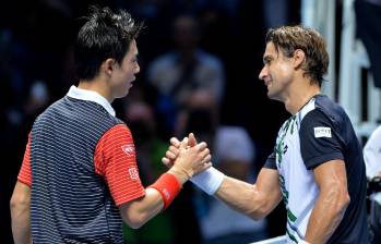 Nishikori cedió el primer set a Ferrer, pero se recuperó en los dos siguientes siendo el primer partido del torneo en extenderse al máximo de juegos. FOTO AFP
