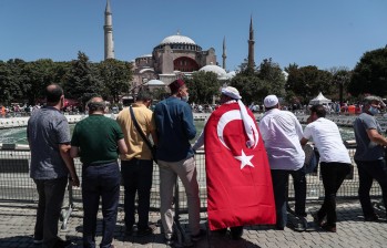 El gobierno turco ordenó reconvertir el antiguo templo en mezquita desde el pasado 10 de julio. FOTO EFE