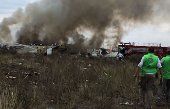 Accidente del vuelo AM 2431 que cubría la ruta Durango - Ciudad de México de la empresa Aeroméxico. FOTO EFE