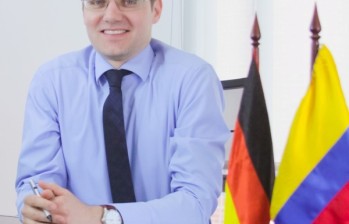 Thorsten Kötschau, presidente ejecutivo de la Cámara de Industria y Comercio Colombo-Alemana, invitó a 175 pyme colombianas a capacitarse en conductas responsables. FOTO CORTESÍA.