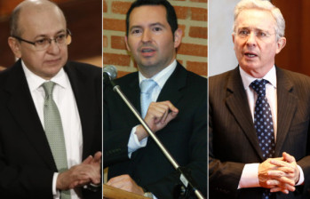 Eduardo Montealegre, Jorge Perdomo y Álvaro Uribe. FOTOS COLPRENSA