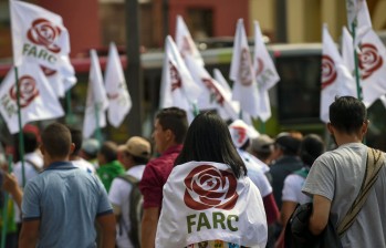 El partido de la Farc comenzó a existir formalmente el 1 de septiembre de 2017, luego de su primer congreso. FOTO afp