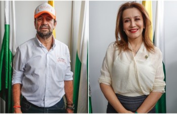 Para los candidatos Jesús Aníbal Echeverri y Beatriz Rave fue difícil la consecución de los avales de los partidos De la U y Verde, para aspirar a la Alcaldía de Medellín. FOTOS Manuel saldarriaga