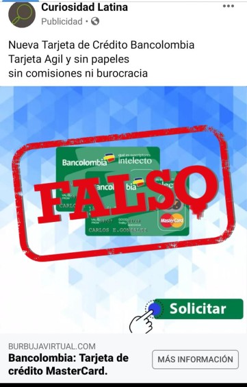 Bancolombia, EL COLOMBIANO -y su club de suscriptores Intelecto- desmienten esta publicidad.