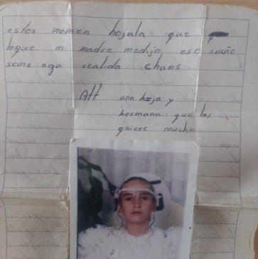 La última prueba de supervivencia de Bibiana fue una carta que le envío a su mamá en 2002