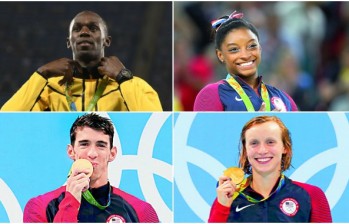 Bolt, Biles, Phelps y Ledecky, grandes estrellas de estos juegos. FOTOS Reuters y AFP