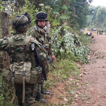Timba, Cauca. 11 soldados murieron tras un ataque de la guerrilla de las FARC en zona rural del corregimiento de Buenos Aires. FOTO: Christian Escobar Mora.