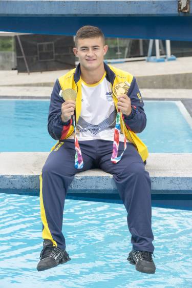 Daniel Restrepo, doble medallista en los Juegos Olímpicos de la Juventud 2018. FOTO ARCHIVO
