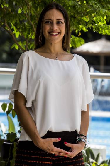 Gloria Elena Rodríguez aspira a ser la primera dama de Antioquia y que su trabajo concuerde con el que ha proyectado su esposo, Mauricio Tobón, para el departamento. FOTO Julio César Herrera