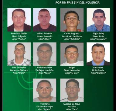 Estos son los hombres más buscados por las autoridades en Bello