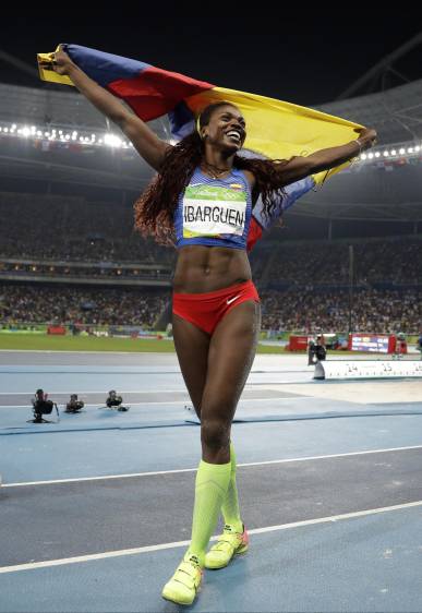 Caterine Ibargüen ganó la segunda medalla de oro para Colombia en Río 2016. FOTO AP