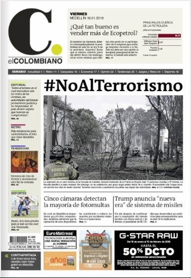 Manipulan portada de EL COLOMBIANO con falsa noticia de Santa Bárbara
