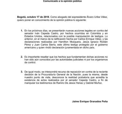 Nuevo capítulo de Uribe y Cepeda por falsos testigos