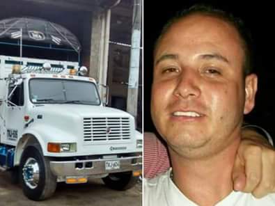 Juan Esteban conducía este camión. FOTO CORTESÍA