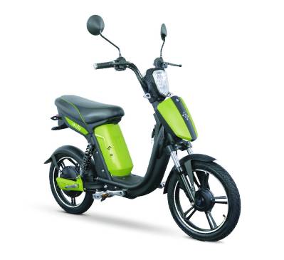 Un modelo Skuty, un segmento creado por la marca que es un híbrido entre la bicicleta y la moto eléctrica. FOTO cortesía