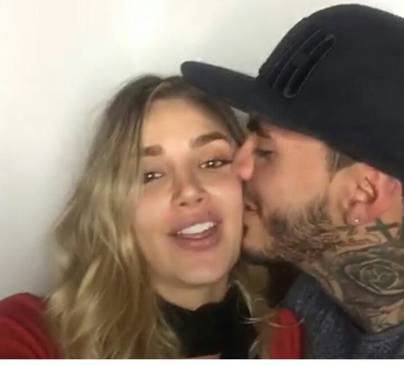Así se vieron en el en vivo Melina y Mateo. Foto: @mateo17melina