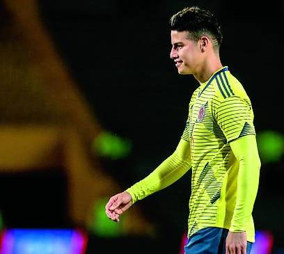 James Rodríguez, concentrado hoy con Selección Colombia de cara a la Copa América. Foto Colprensa