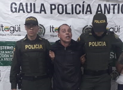 Así fue presentada la captura de Wilson Ríos López (“Monopepe”), el pasado mes de octubre. FOTO: cortesía de la Policía. 