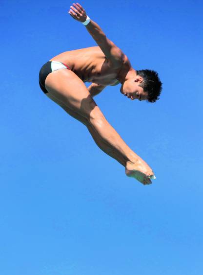 Sebastián no solo es el actual campeón nacional sino también centroamericano de trampolín 3 metros. FOTO Manuel Saldarriaga