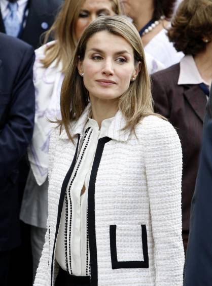 En 2009, con una chaqueta de tweed, estilo Channel, en Medellín. Foto Reuters.