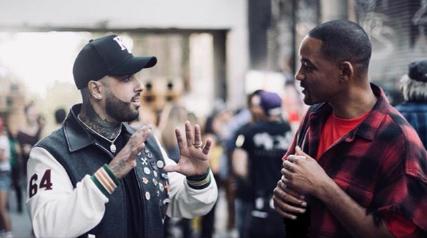 Nicky Jam y Will Smith. Foto tomada del Facebook de Nicky Jam.