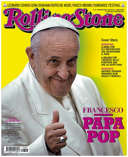 Esta es la portada de Rolling Stone que circula en Italia. FOTO rollingstone.it