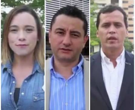 Verónica De Vivero Acevedo, Orlando Uribe y Nicolás Ríos son los nuevos integrantes del equipo del alcalde electo de Medellín Federico Gutierrez. FOTOS Facebook