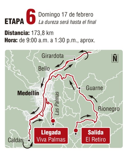 Atención: horarios y cierres viales por etapa 3 del Tour Colombia 2.1