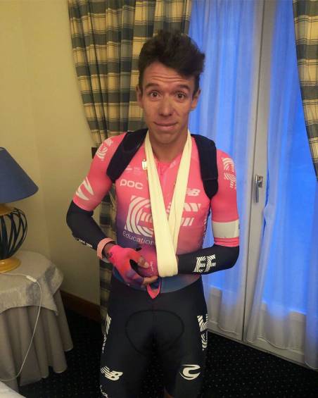 Rigoberto Urán, durante la disputa de una de las etapas del Tour Colombia. FOTO TOMADA DE TWITTER