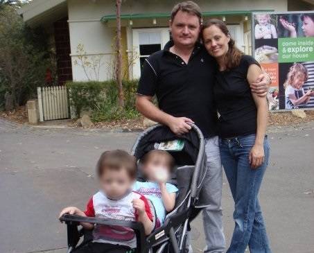 Fernando Manrique de 44 años, su esposa María Claudia Lutz Peña y sus dos hijos, Elisa de 11 y Martin 10. FOTO FACEBOOK