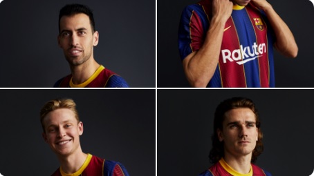 Los jugadores del Barcelona están estrenando camiseta. FOTO @FCBarcelona_es