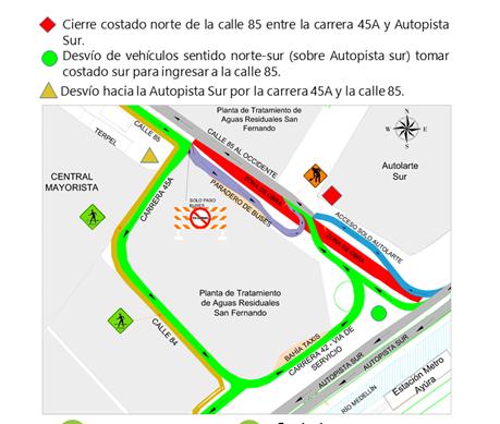 Recuerde: Hay cierres viales por obras del intercambio La Ayurá 