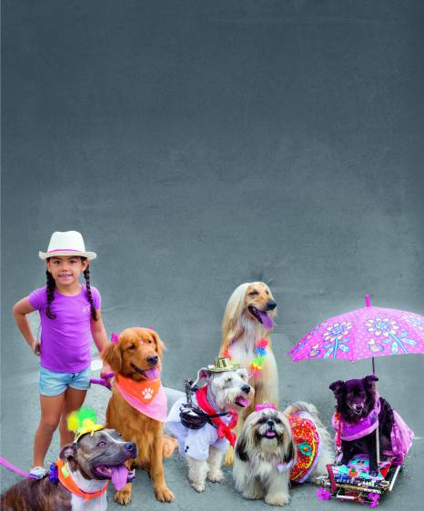 Las mascotas salen con sus mejores accesorios de feria. FOTO Jaime Pérez