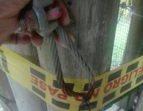 La falla se produjo en este punto de la estructura. FOTO CORTESÍA INFORIENTE