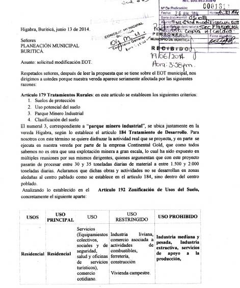 Lío en Buriticá por estudio de uso del suelo que pagó multinacional 