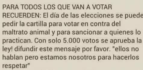 En plebiscito no habrá cartilla para votar en contra del maltrato animal