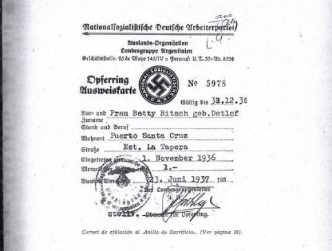 Documento apostilladoLa primera página del documento revelado por el Simon Wiesenthal Center sobre los dineros judíos.