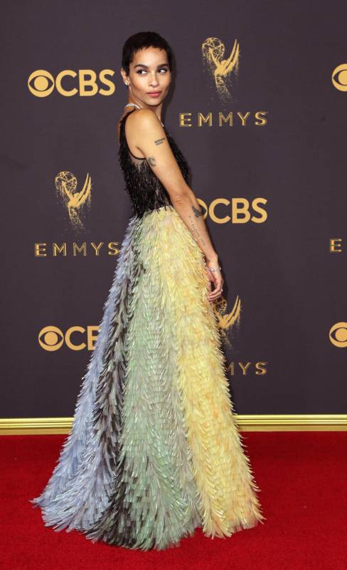 Zoe Kravitz, la hija de Lenny, de Big Litter Lies, vistiendo este Dior de colores. Foto: Reuters.