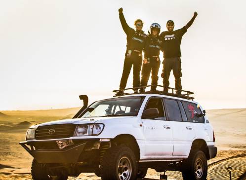 Este es el auto Hilux del equipo criollo MS2 Racing Team que estará en el Dakar-2016. FOTO cortesía Eccolo Comunicaciones 