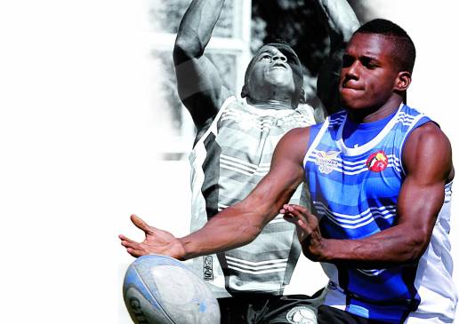 En acción Jhon Arley Urrutia, una de las figuras nacientes del rugby colombiano. FOTO Donaldo Zuluaga