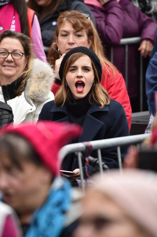 Desde su campaña, algunas personalidades de Hollywood han manifestado su rechazo al presidente electo. En la foto Emma Watson. FOTO AFP